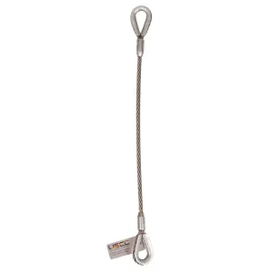 1" x 5' Thimble Eye Wire Rope Sling