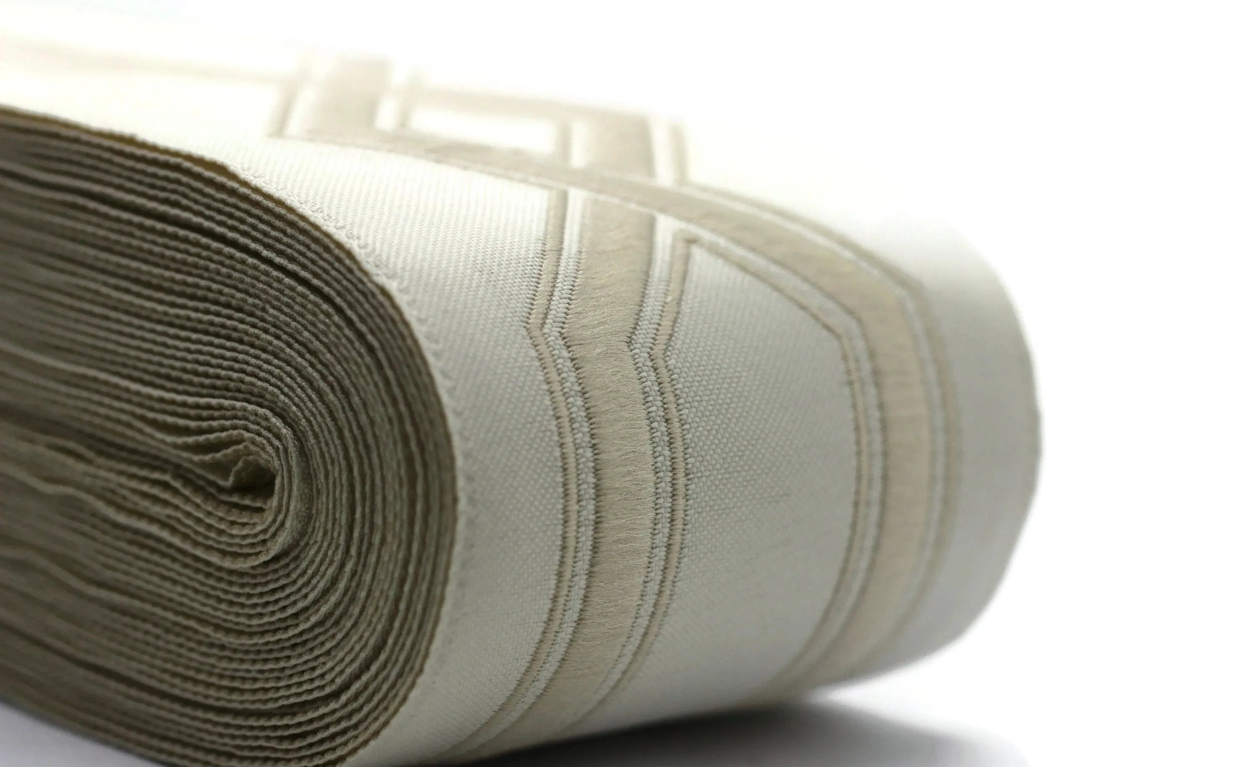 2.7" Embroidery Trim for Drapes, 16 Yards in one Continuous Sewing Trim,Jacquard Ribbon, Curtains, Drapery Banding, Drapery Trim Tape 178 V1