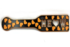 Black And Orange MEOW 3D Printed Spanking Paddle