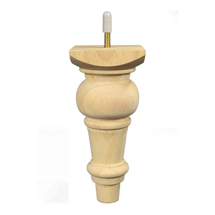 7" Turned Hardwood Sofa Leg (Pauline)
