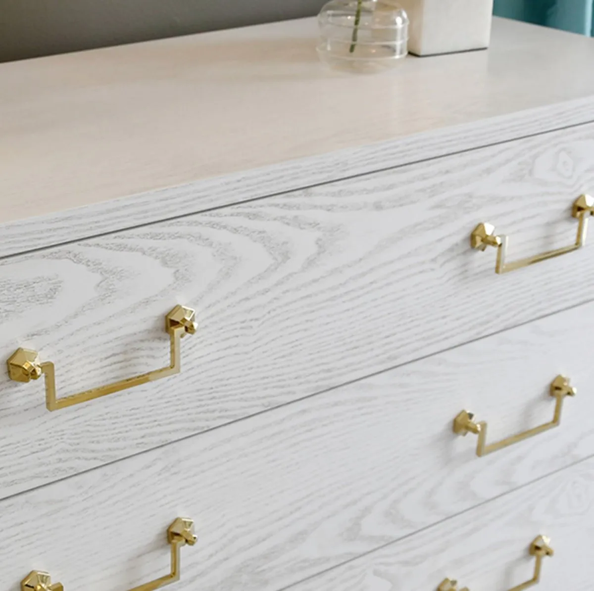Avis White Washed Chest of Drawers