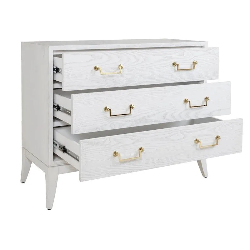 Avis White Washed Chest of Drawers