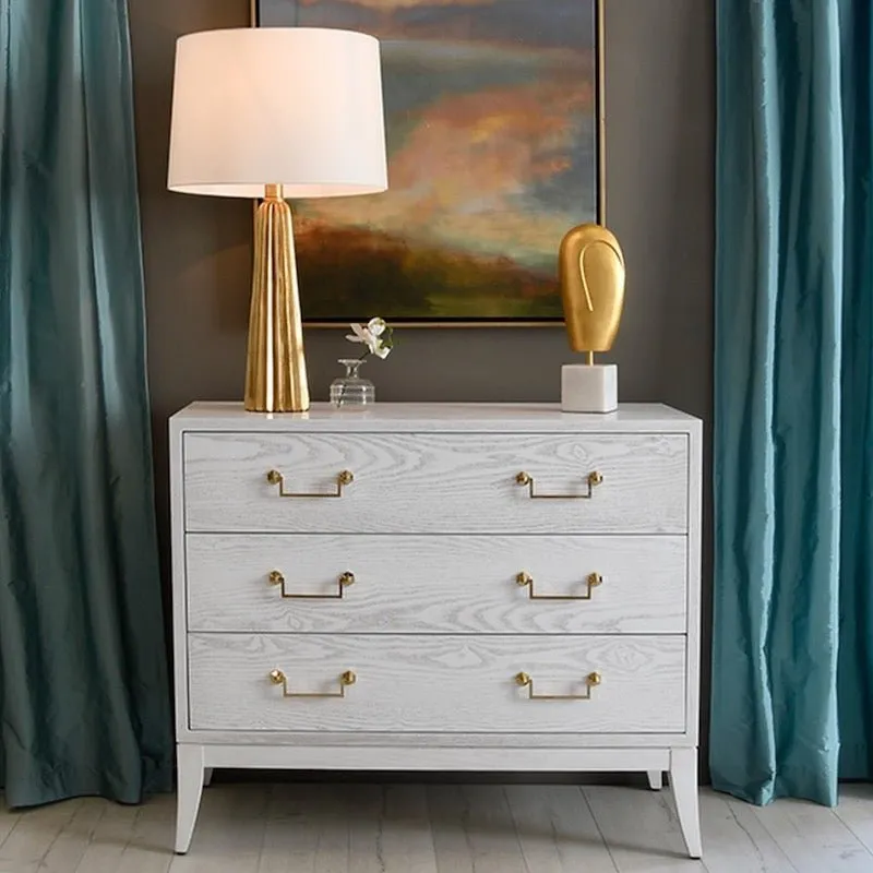 Avis White Washed Chest of Drawers
