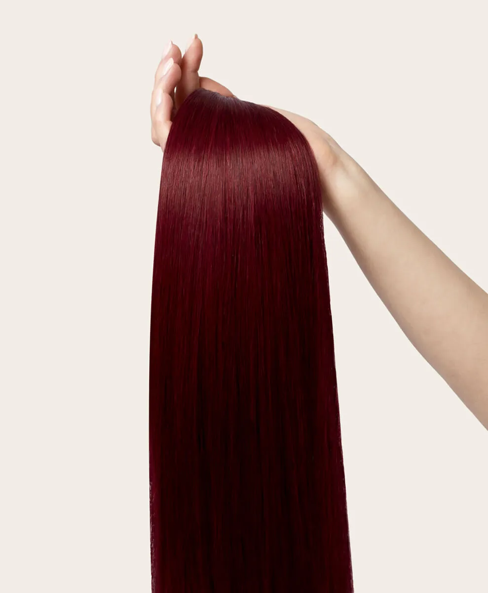 Cherry Red, 16" Classic Clip-In Hair Extensions, #530 | 100g