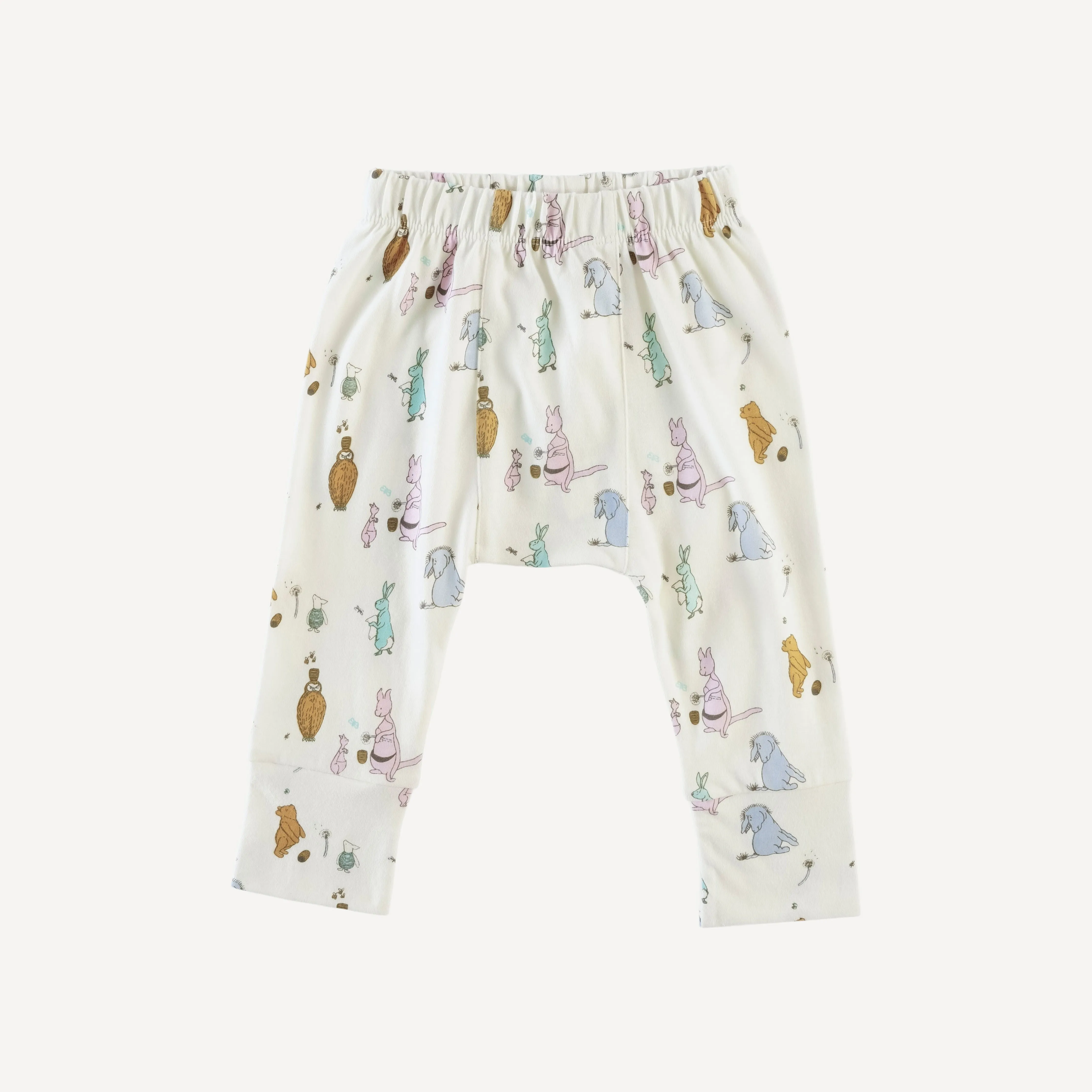 classic panda pant | coconut pooh   friends | organic cotton jersey