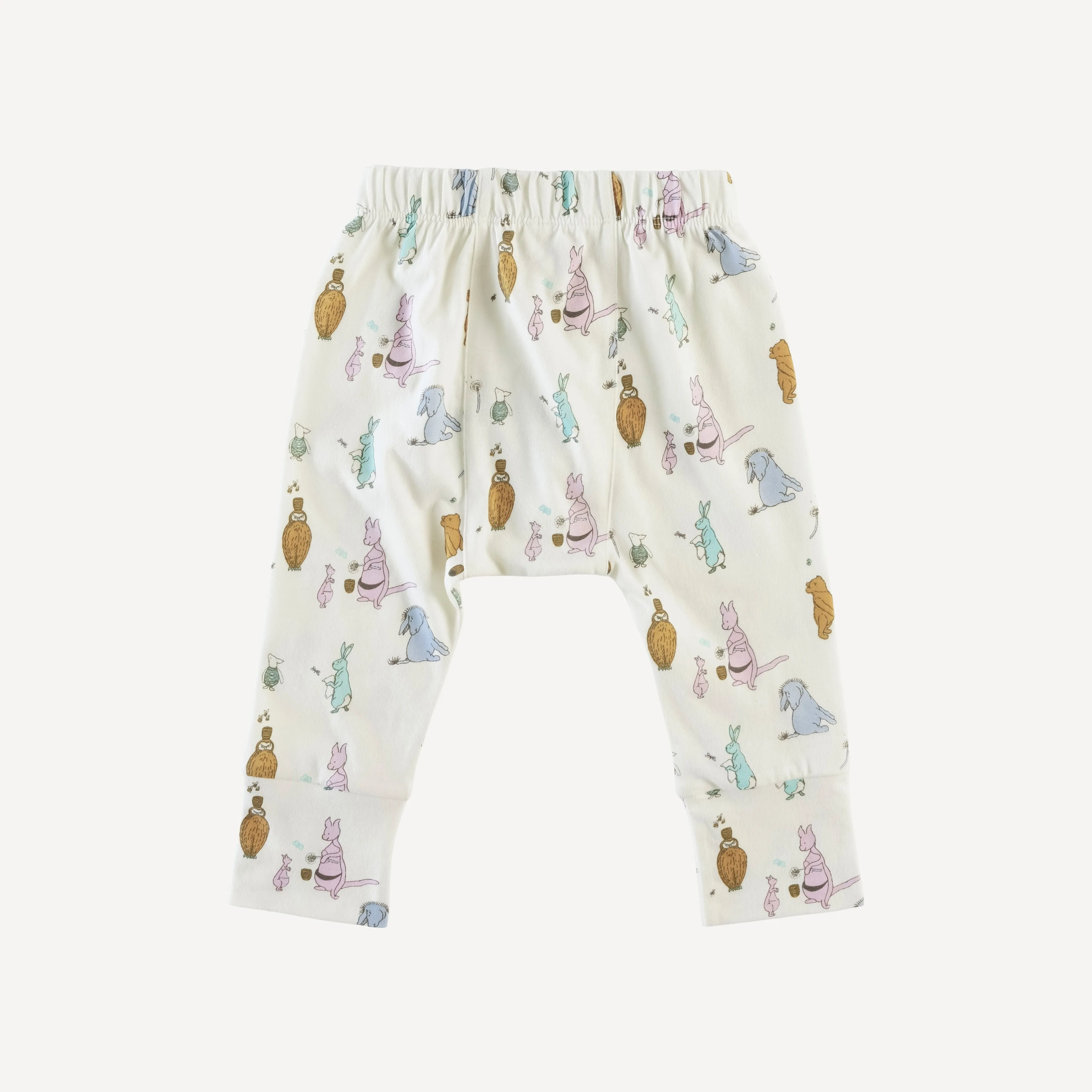 classic panda pant | coconut pooh   friends | organic cotton jersey