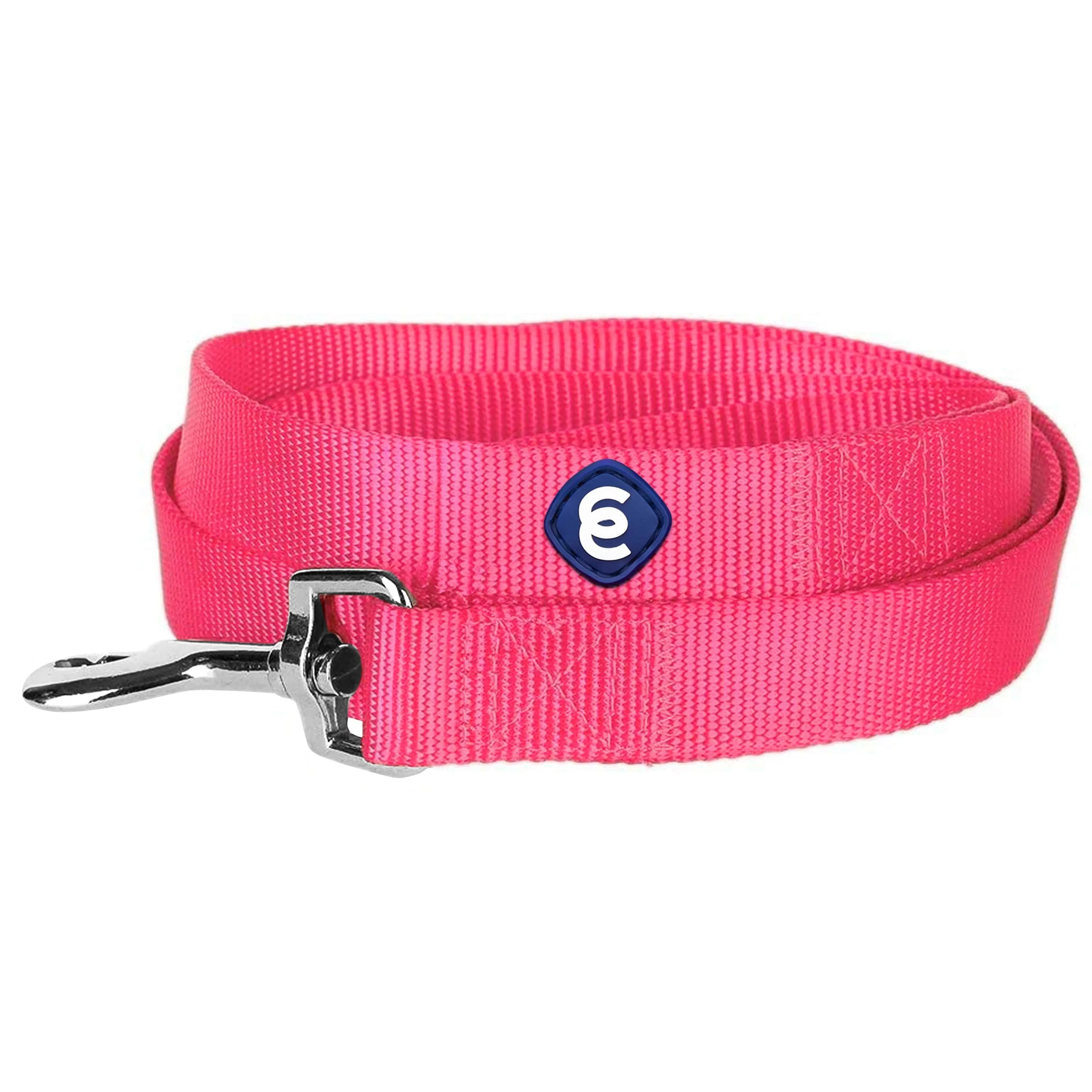 Classic Solid Color Dog Leash, Pink/Red