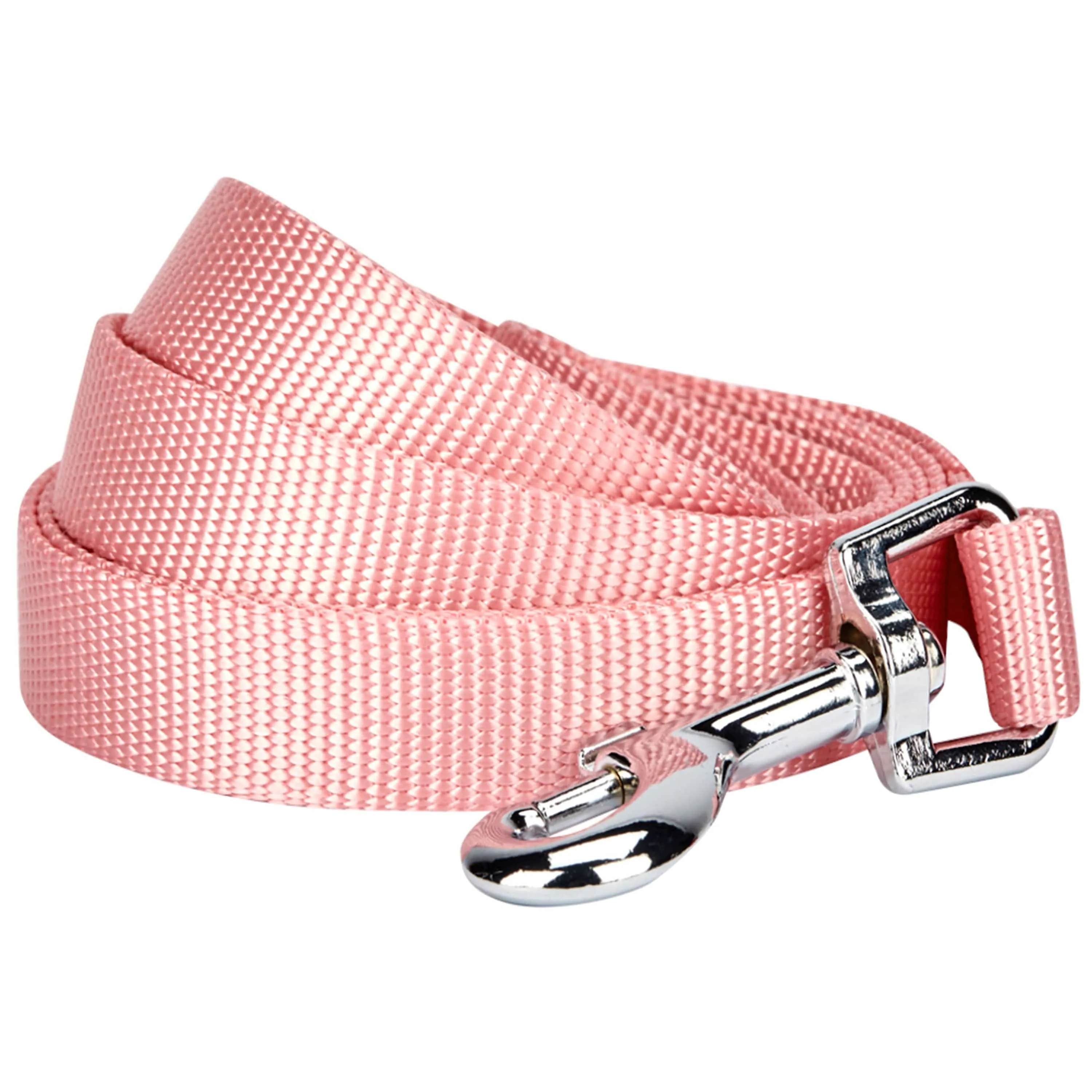 Classic Solid Color Dog Leash, Pink/Red