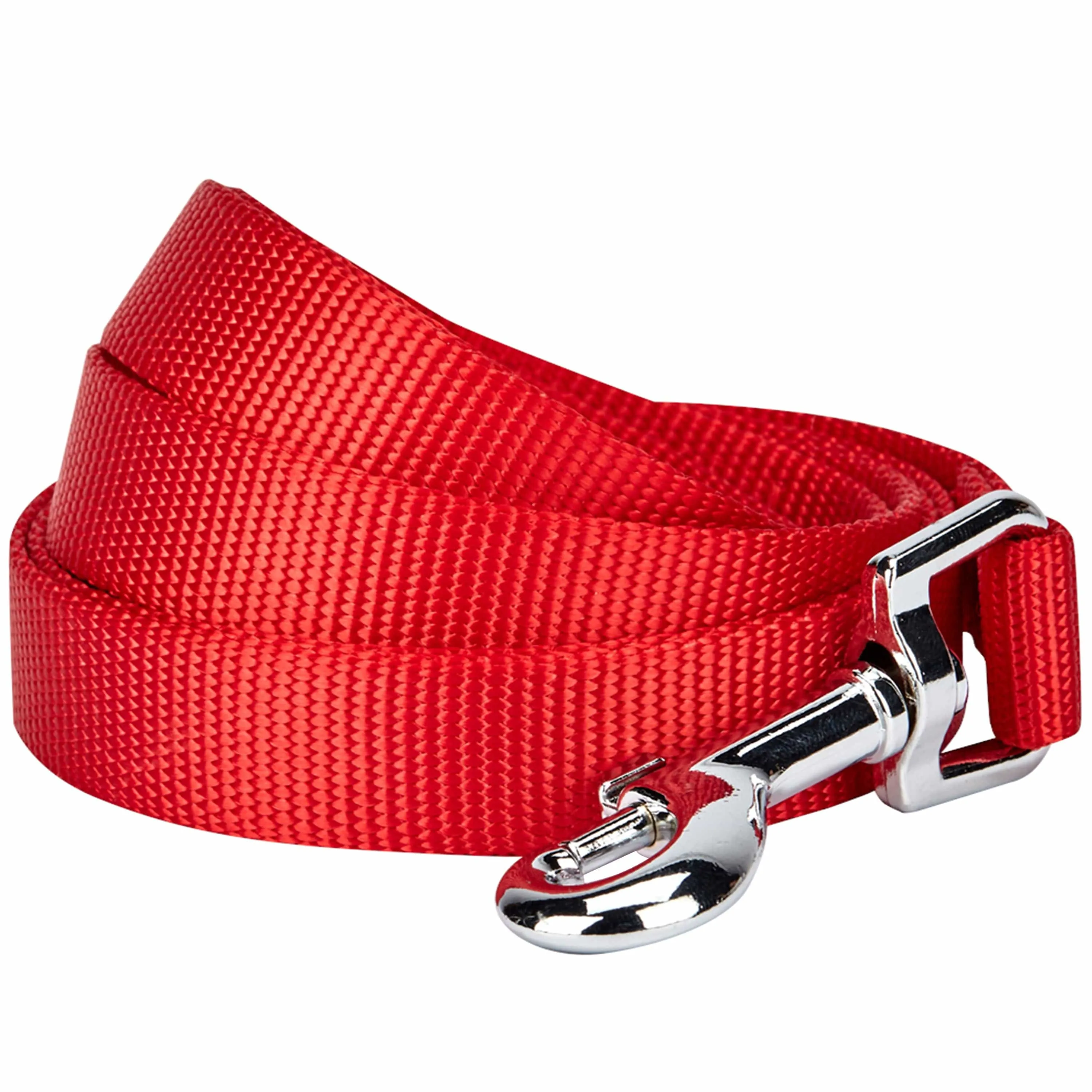 Classic Solid Color Dog Leash, Pink/Red