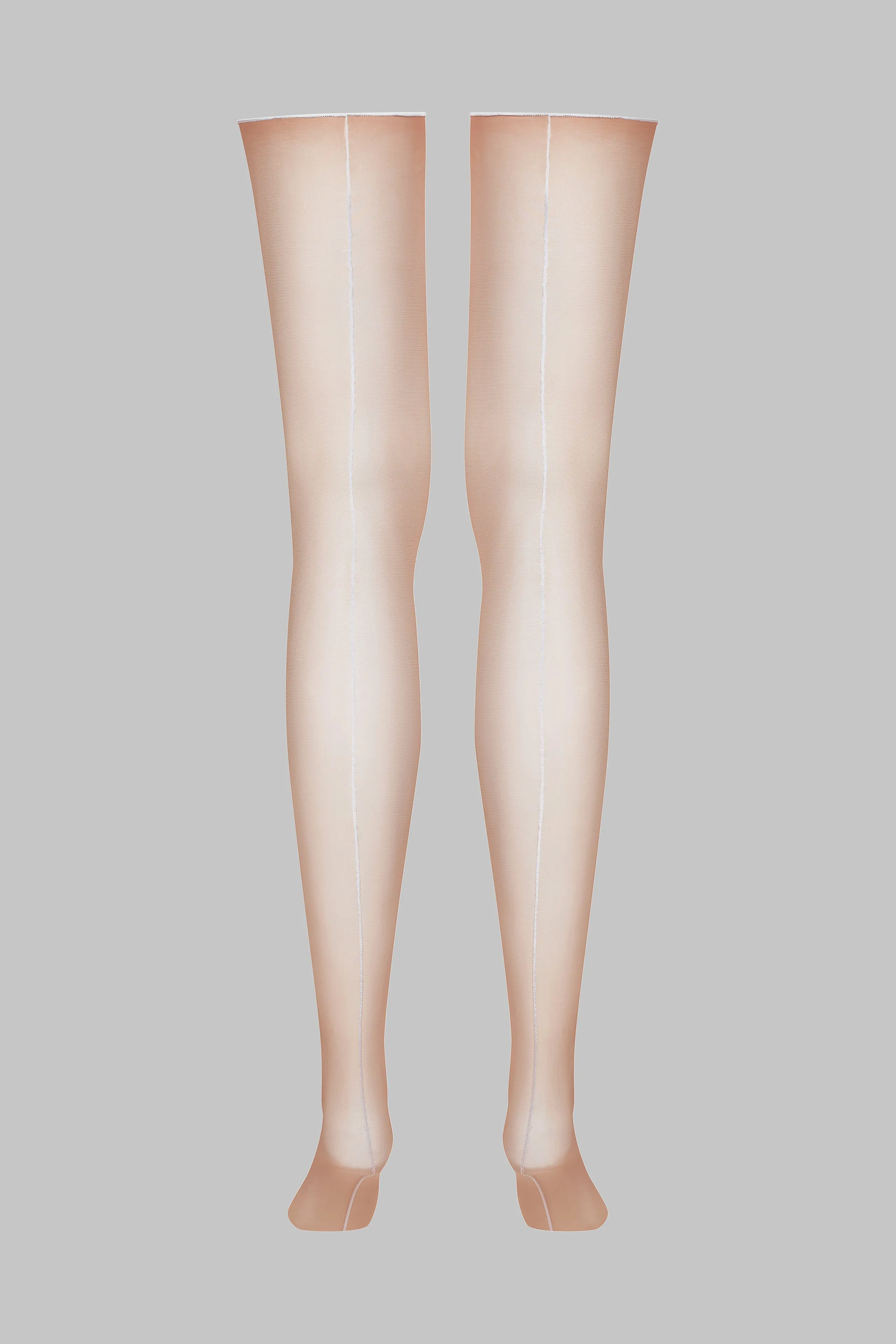 Cut and curled back seamed stockings - 20D  - Les Coquetteries
