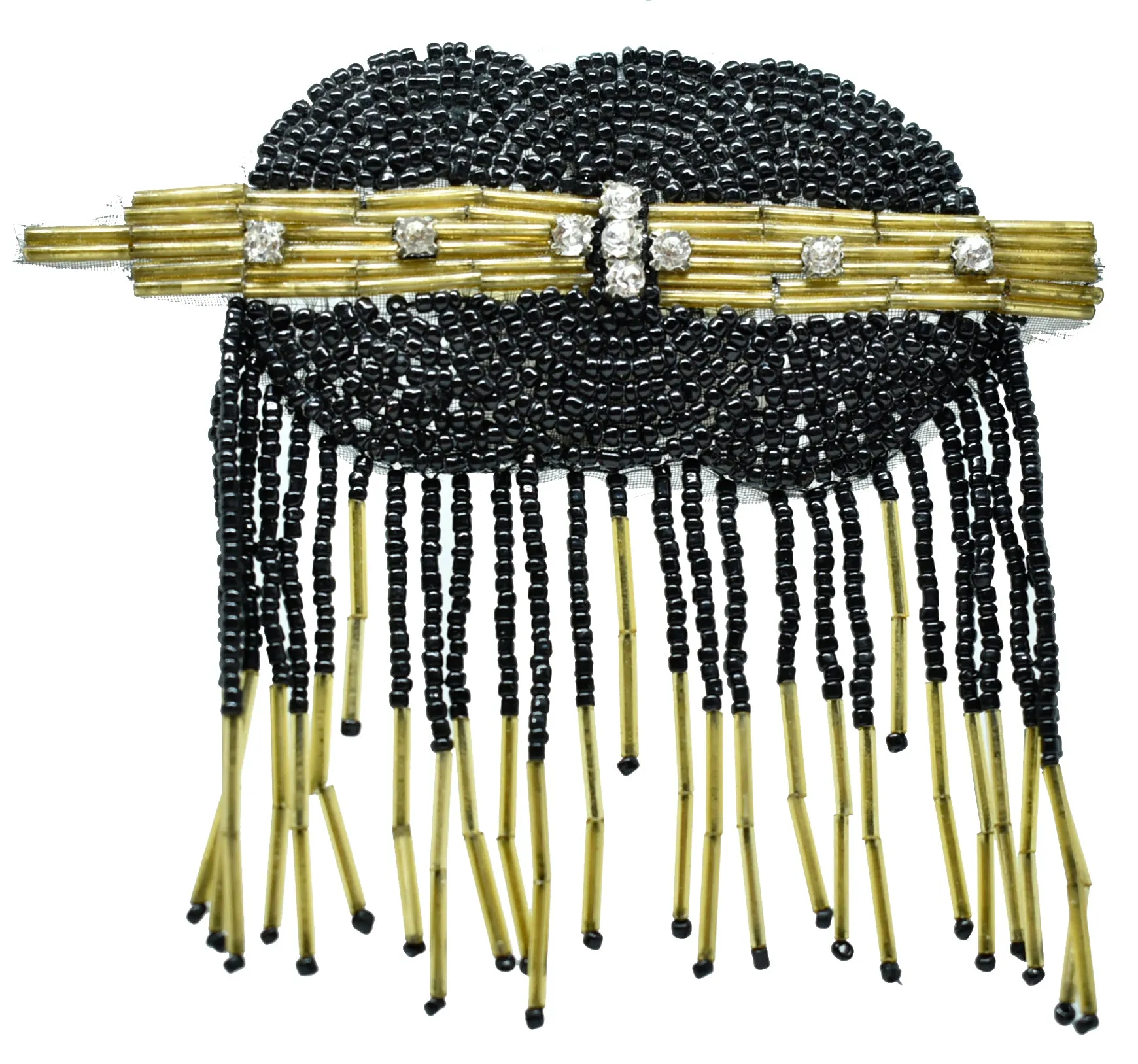 Dangling Beaded Patch 4.50" x 4'' - 1 Piece