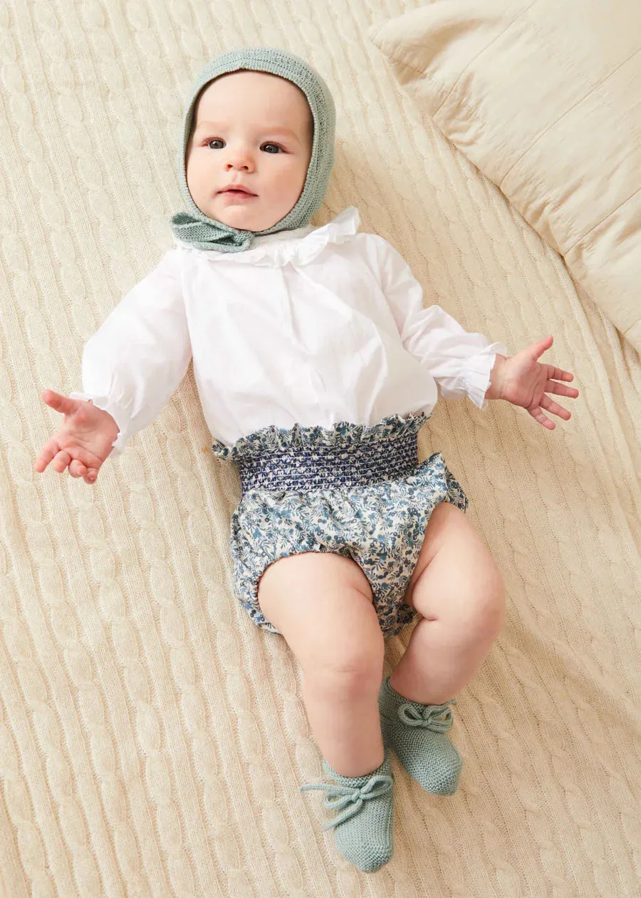 Evelyn Floral Bloomers in Blue (1mth-2yrs)