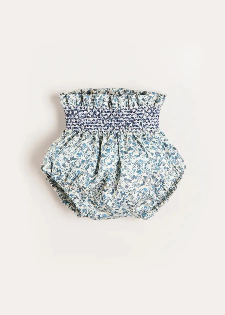 Evelyn Floral Bloomers in Blue (1mth-2yrs)