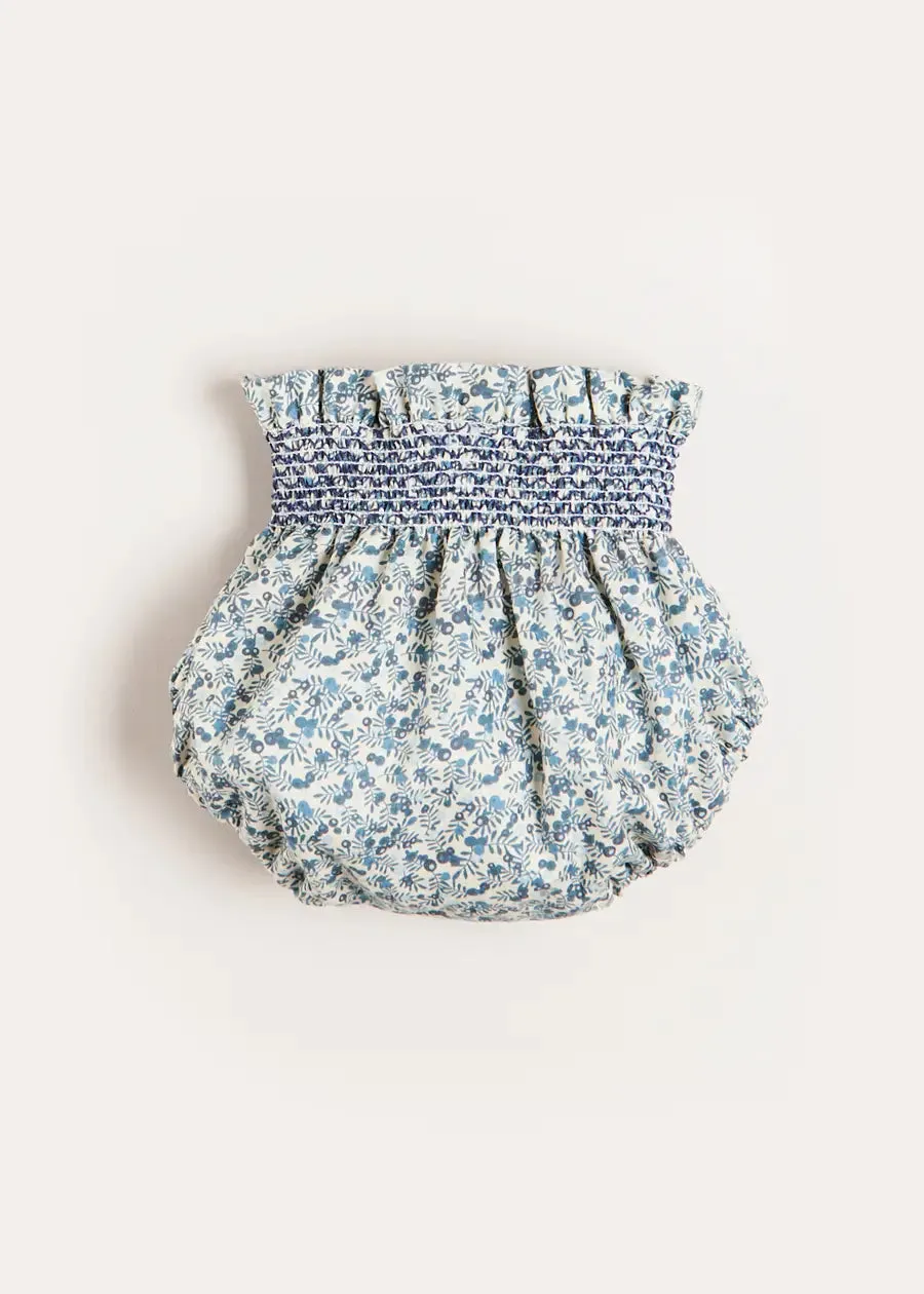 Evelyn Floral Bloomers in Blue (1mth-2yrs)