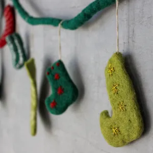 Felt Christmas Stocking Garland