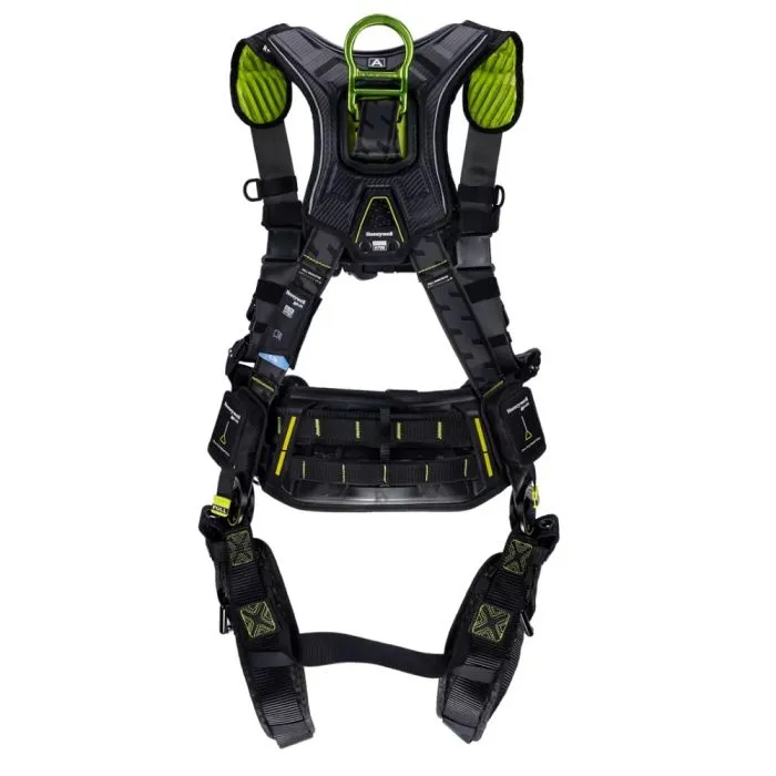 Honeywell Miller H7CC1A2 Full Body Harness - Construction Comfort, Green, Universal, 1 Each