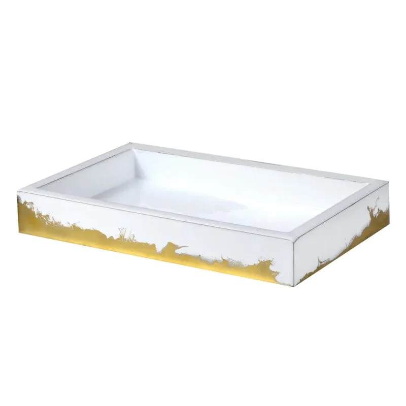 Lava Pure White & Gold Bath Accessories by Mike   Ally