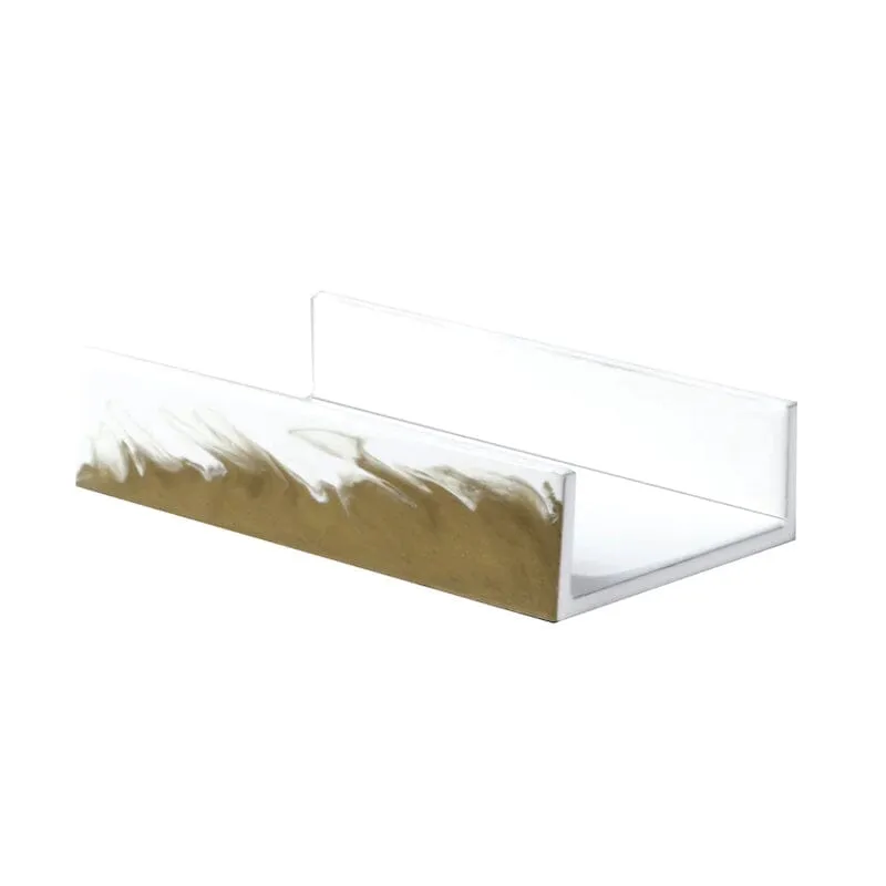 Lava Pure White & Gold Bath Accessories by Mike   Ally