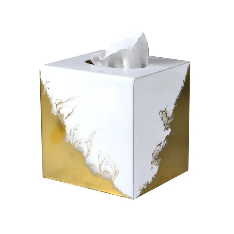 Lava Pure White & Gold Bath Accessories by Mike   Ally