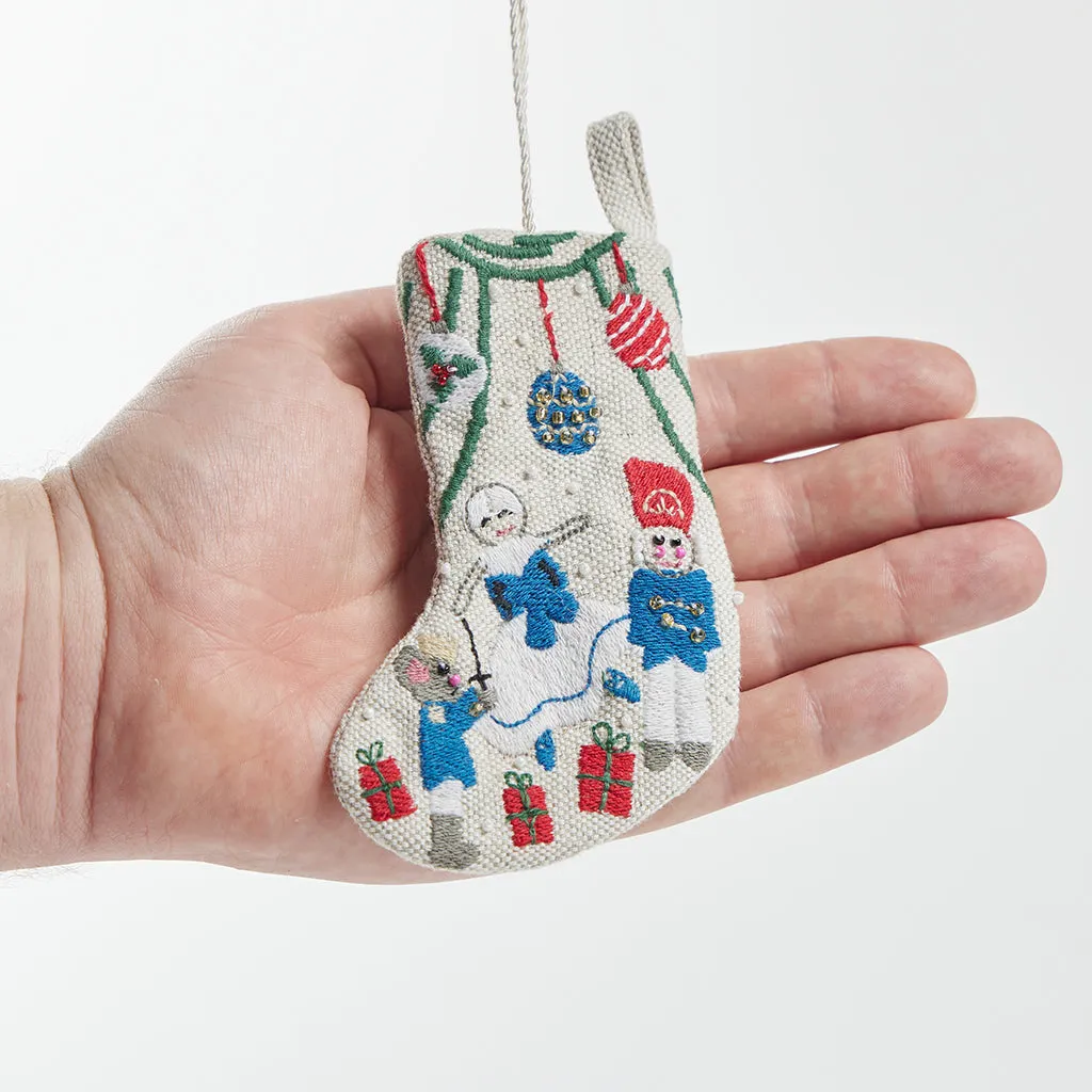 Mini Stocking Nutcracker Ornament