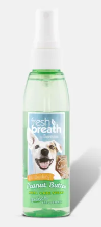 Tropiclean Fresh Breath Oral Care Spray With Peanut Butter Flavoring For Dogs